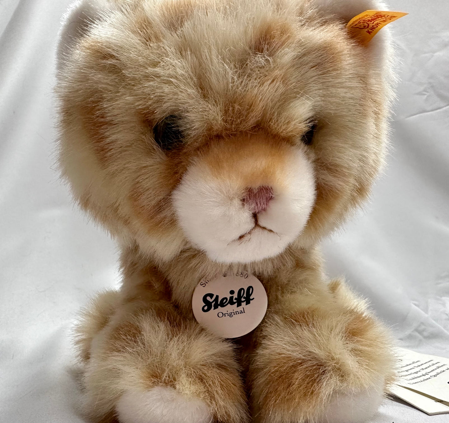 Steiff plush Big Head Carmen cat orange fur