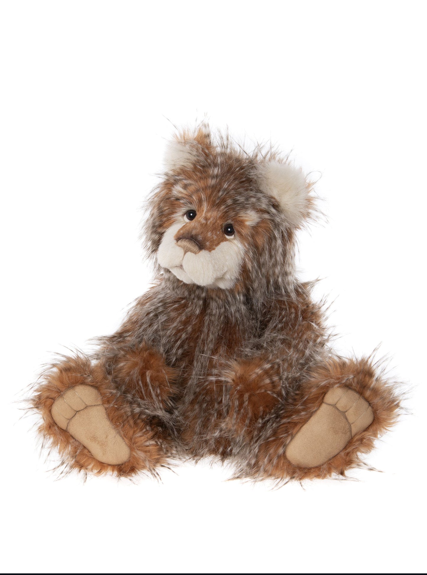 Charlie Bear 2023 brown bear long fur big eyes