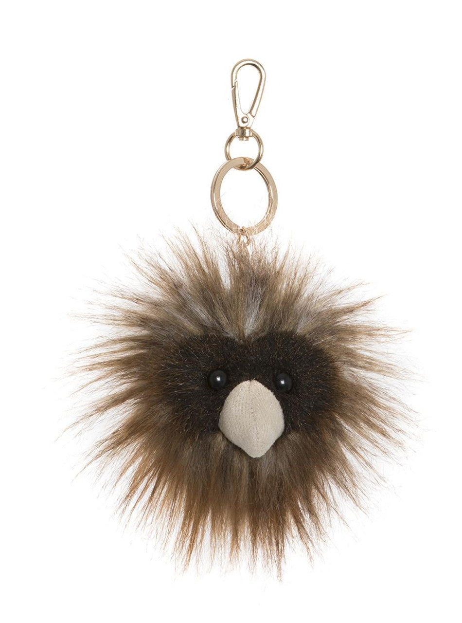 Charlie Bear Pom Pom Hoot keychain owl brown fur light tan beak