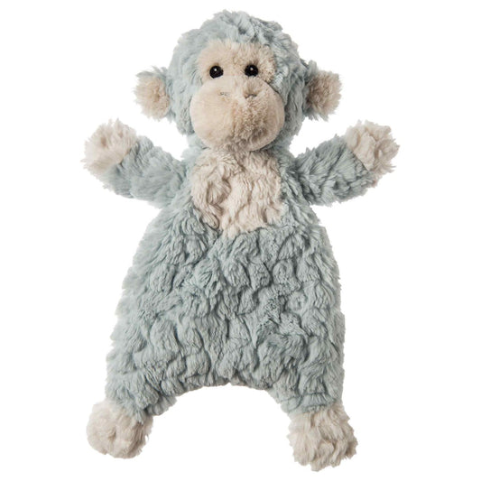 Blue monkey stuffed blanket