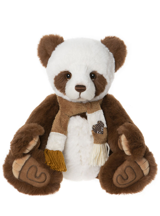 2020 Collectible Charlie Bear Albie panda with scarf