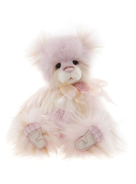 2022 Plush Charlie Bear Fairy Bread with a rose and ribbon