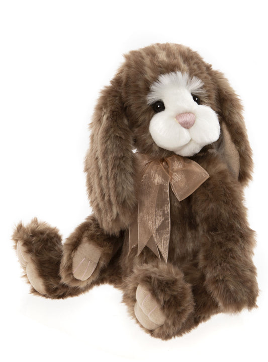 2022 Charlie Bear Cottontail rabbit wearing a light brown bow